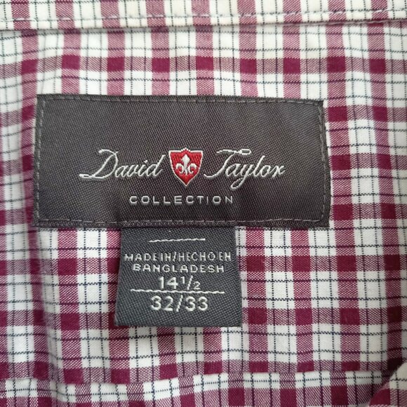 David Taylor Collection Men's Shirt – Long Sleeve Button-Down Plaid, Size S - Picture 8 of 9